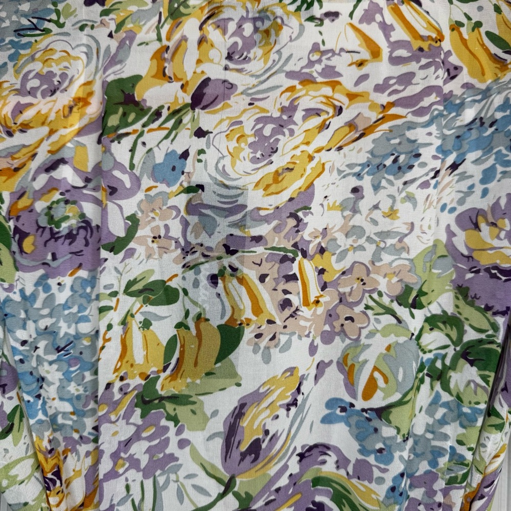 Lulu's Feels Magical Ivory Floral Print Short Sleeve Wrap Maxi Dress Sold Out S - Picture 13 of 14